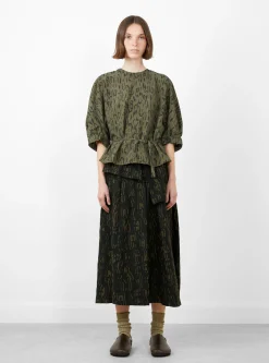Tazara Top Feline Khaki Spice<Christian Wijnants Hot