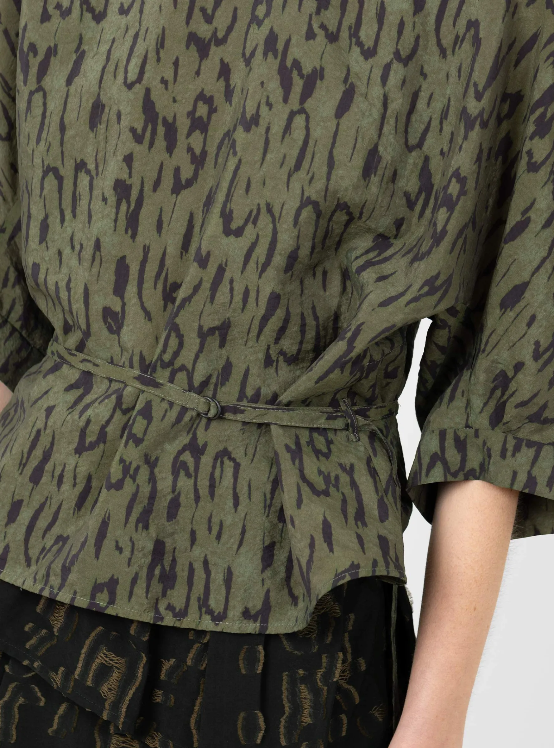 Tazara Top Feline Khaki Spice<Christian Wijnants Hot