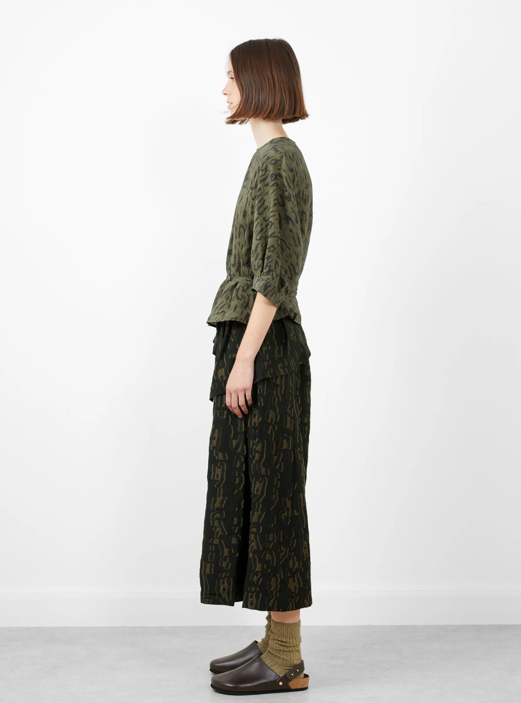 Tazara Top Feline Khaki Spice<Christian Wijnants Hot