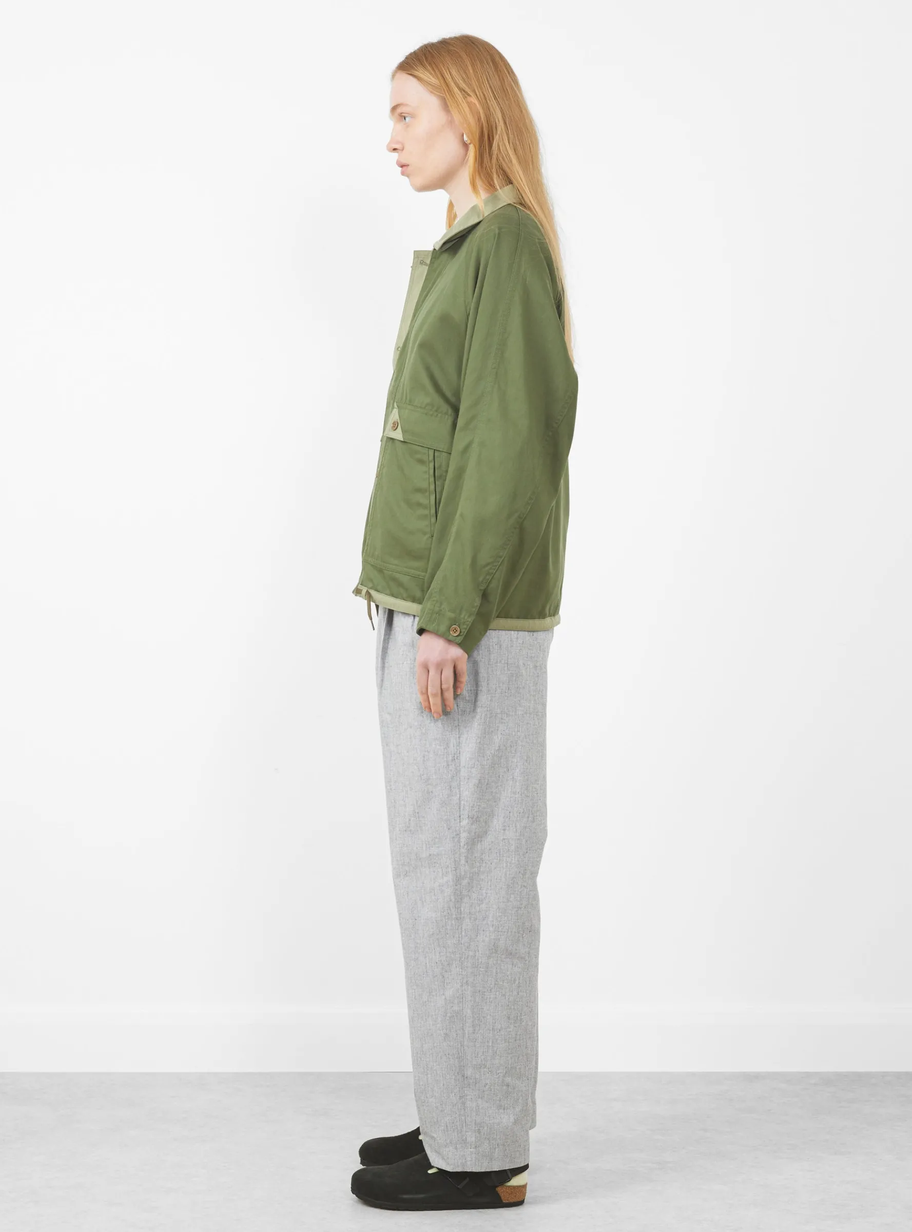 Tencel Cotton Chino Jacket Olive<nanamica Clearance