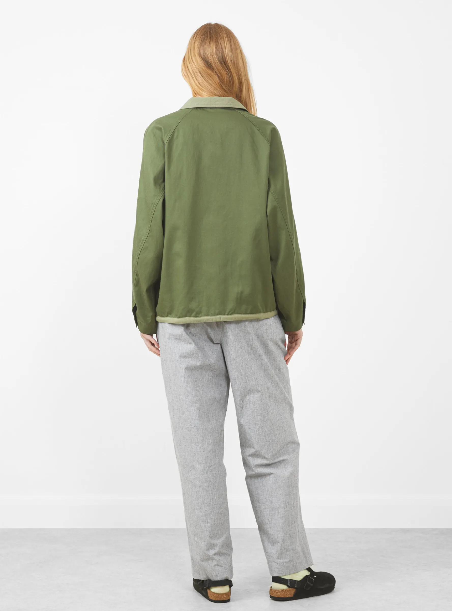 Tencel Cotton Chino Jacket Olive<nanamica Clearance
