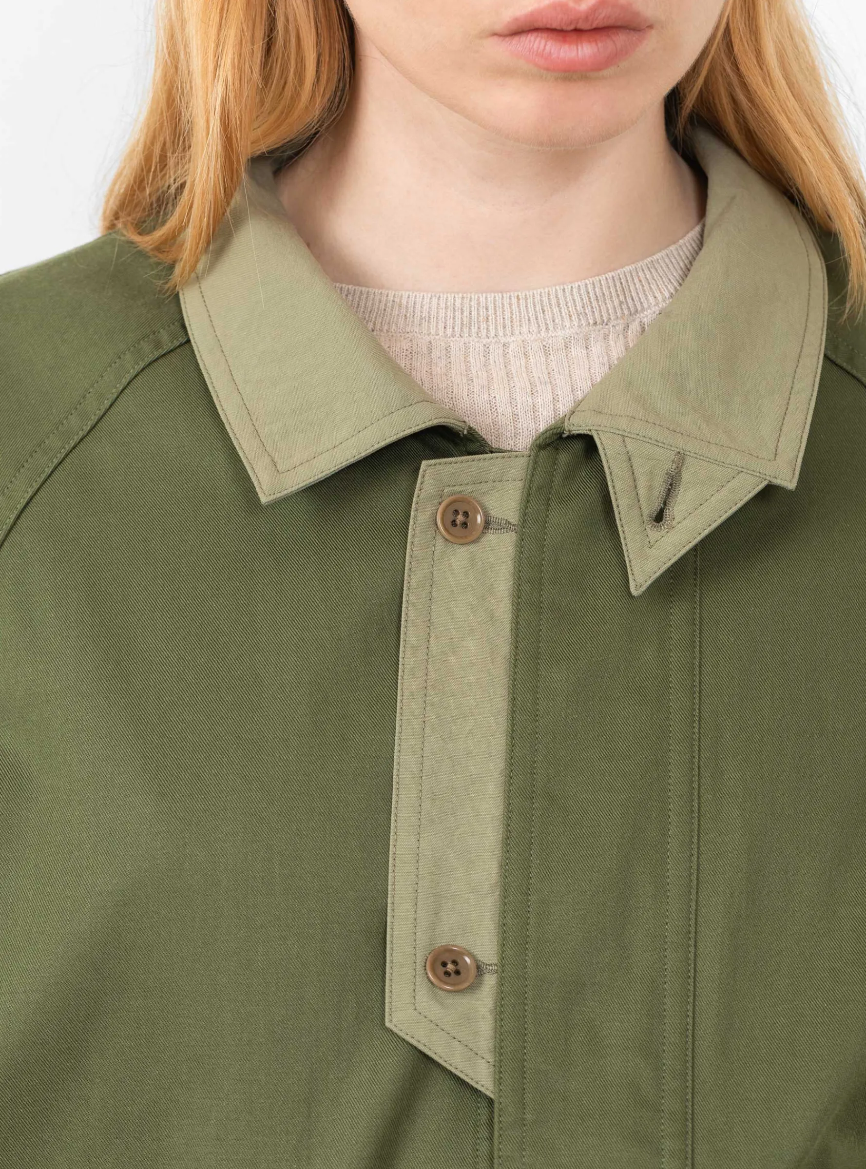 Tencel Cotton Chino Jacket Olive<nanamica Clearance