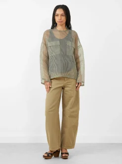 Tenoi Top Khaki Stripes<Christian Wijnants New