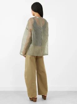 Tenoi Top Khaki Stripes<Christian Wijnants New