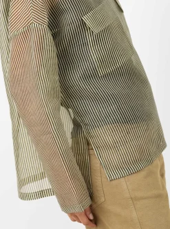 Tenoi Top Khaki Stripes<Christian Wijnants New