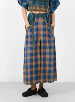 Tent Pantskirt Checkered Mix<Anntian Fashion