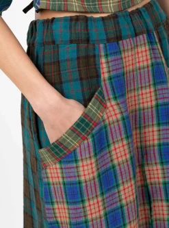 Tent Pantskirt Checkered Mix<Anntian Fashion