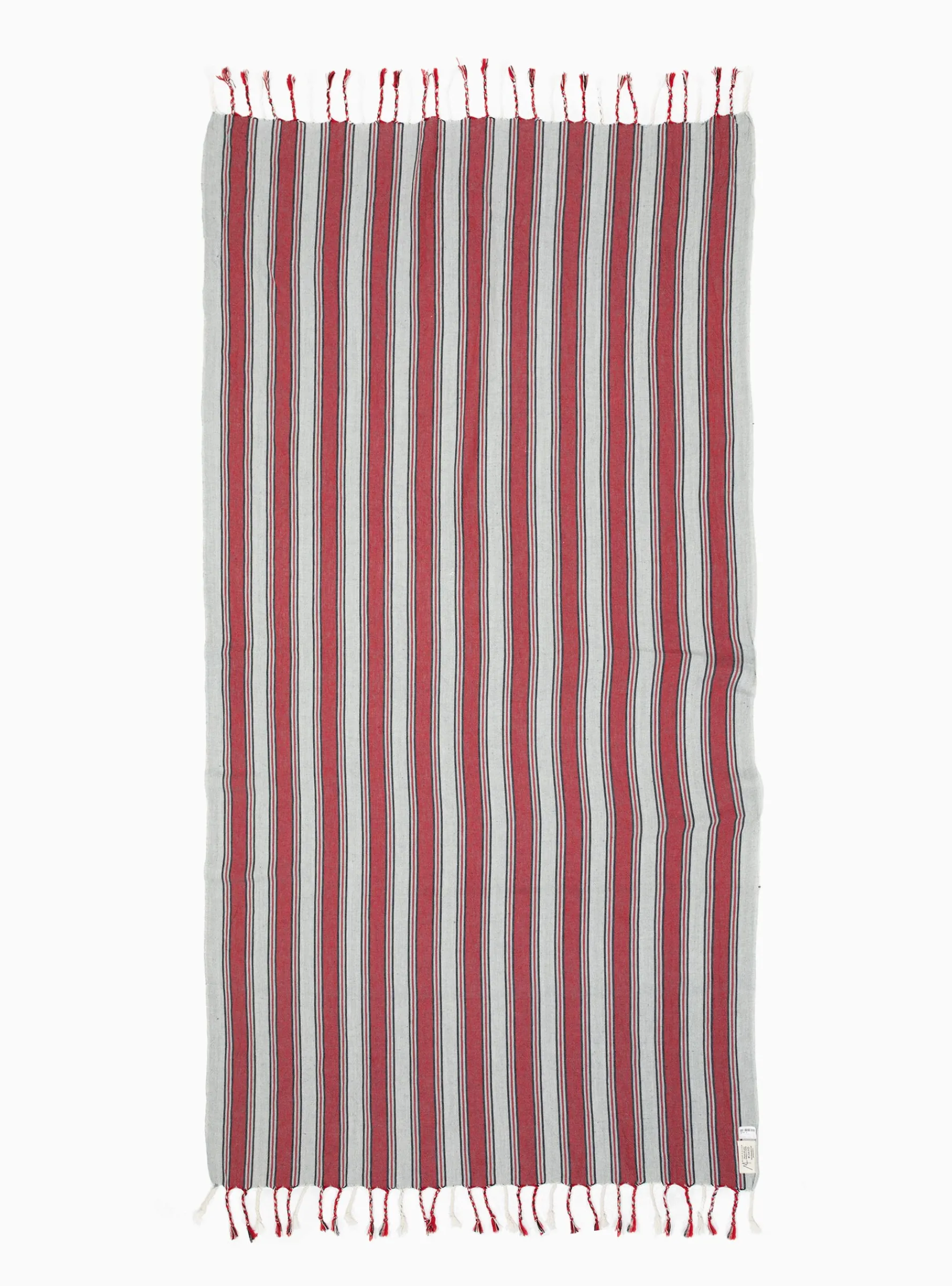 Terra Cotton & Linen Towel Red & Grey<Mizar & Alcor Best