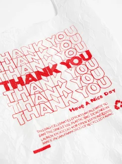 Thank you Bag Red on White<Open Editions Clearance