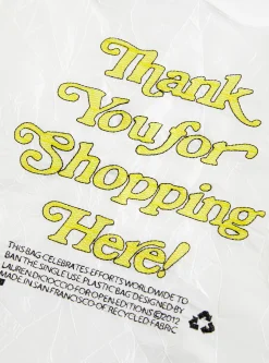 Thank you Bag Yellow on White<Open Editions Fashion