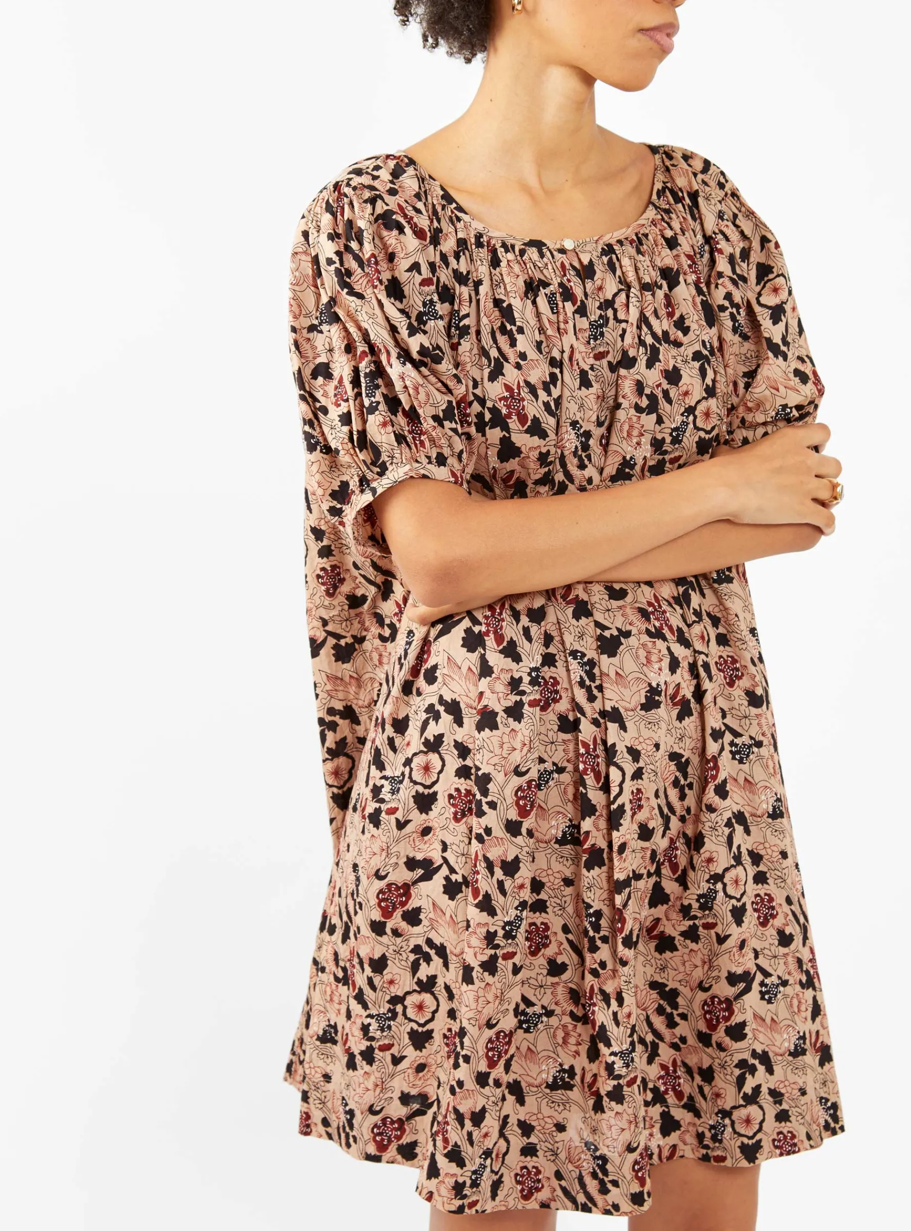 The Bedroom Dress Beige Canyon Floral<THE GREAT. Outlet