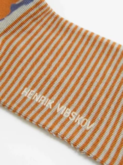 The Intern Socks Brown Coral Faces<Henrik Vibskov Hot