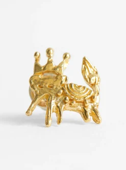 The Lucky Little Elephant Stud Brass<Ruby Jack Fashion
