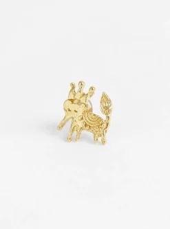 The Lucky Little Elephant Stud Brass<Ruby Jack Fashion