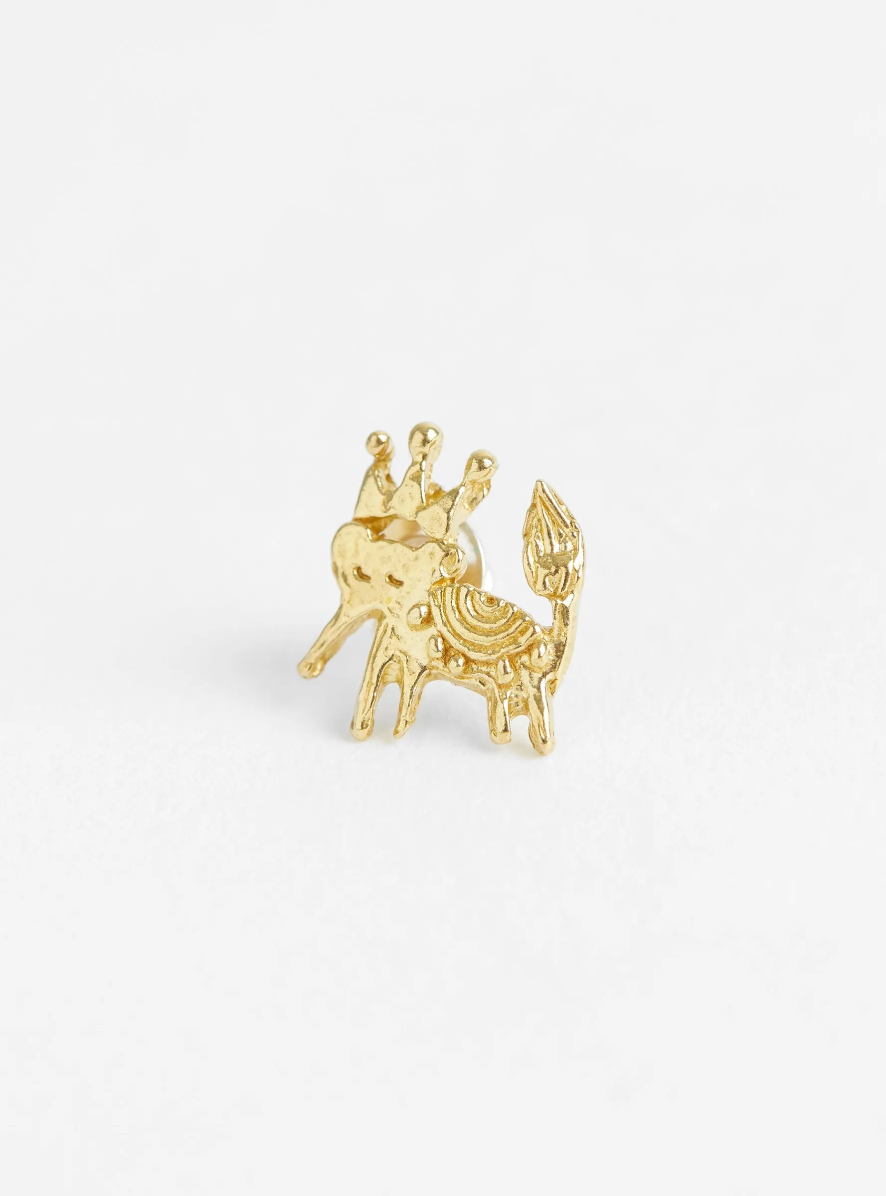 The Lucky Little Elephant Stud Brass<Ruby Jack Fashion