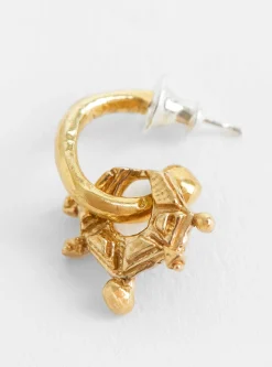 The Pierrot Tomb Charm Hoop Brass<Ruby Jack Sale