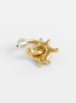 The Pierrot Tomb Charm Hoop Brass<Ruby Jack Sale