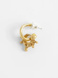 The Pierrot Tomb Charm Hoop Brass<Ruby Jack Sale