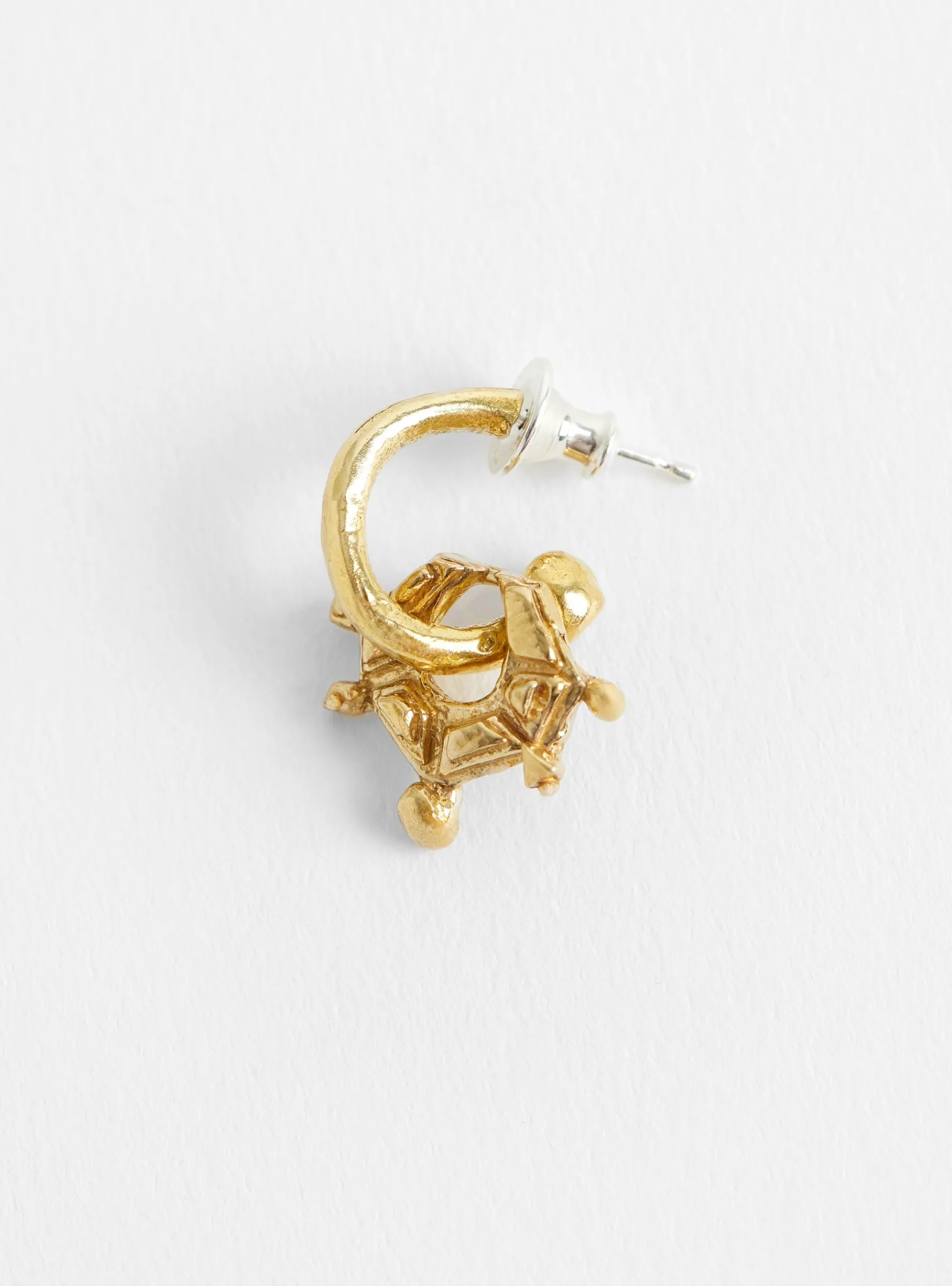 The Pierrot Tomb Charm Hoop Brass<Ruby Jack Sale