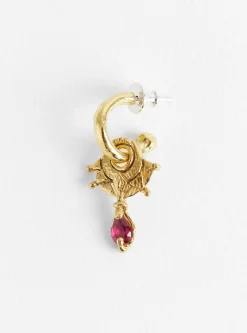The Pierrot Tomb Charm Hoop Ruby<Ruby Jack Outlet