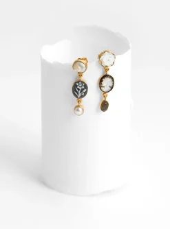 Three Charm Moving Drop Earrings Green<Grainne Morton Clearance