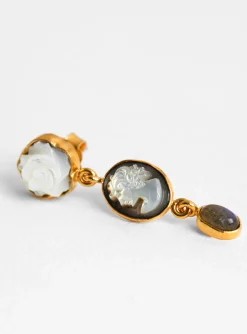 Three Charm Moving Drop Earrings Green<Grainne Morton Clearance