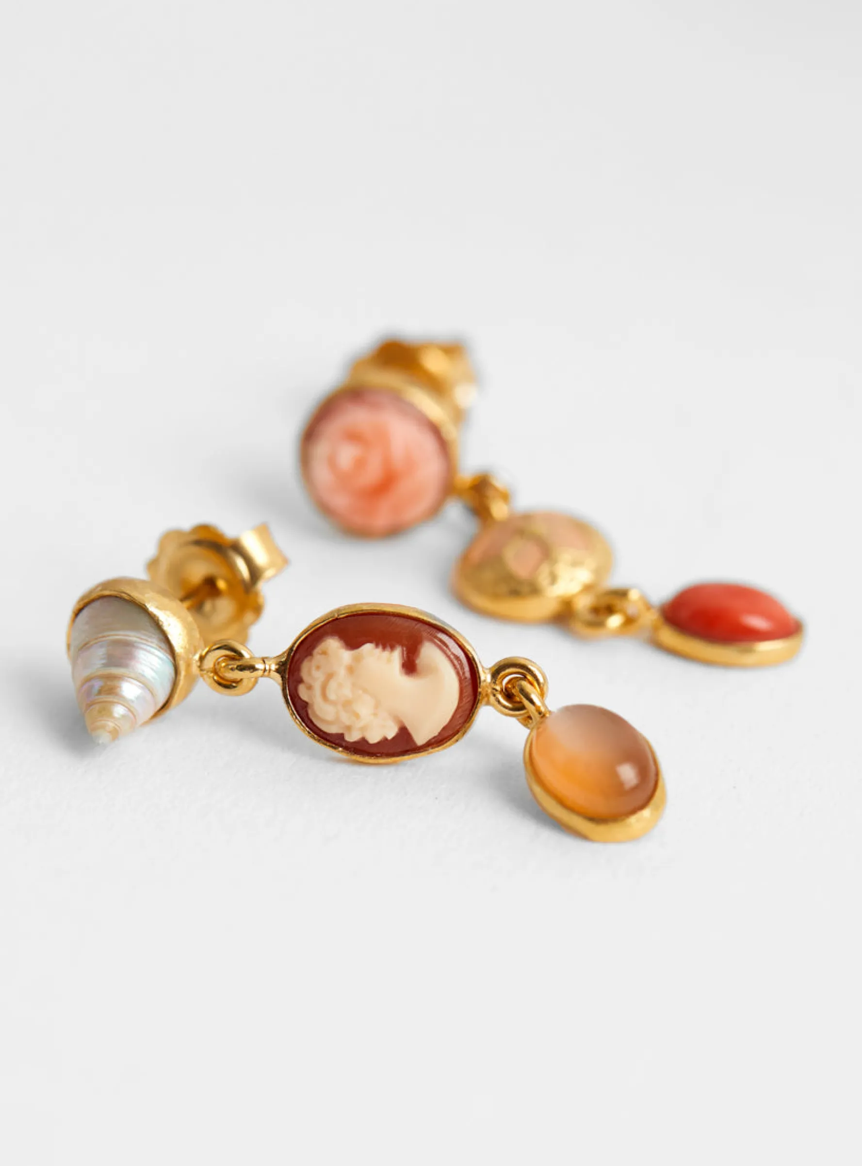 Three Charm Moving Drop Earrings Pink<Grainne Morton Outlet
