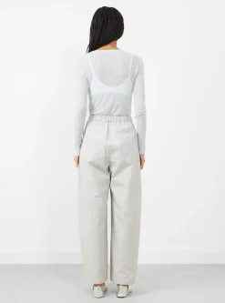 Three Tuck Banding Pants Grey<AMOMENTO Hot