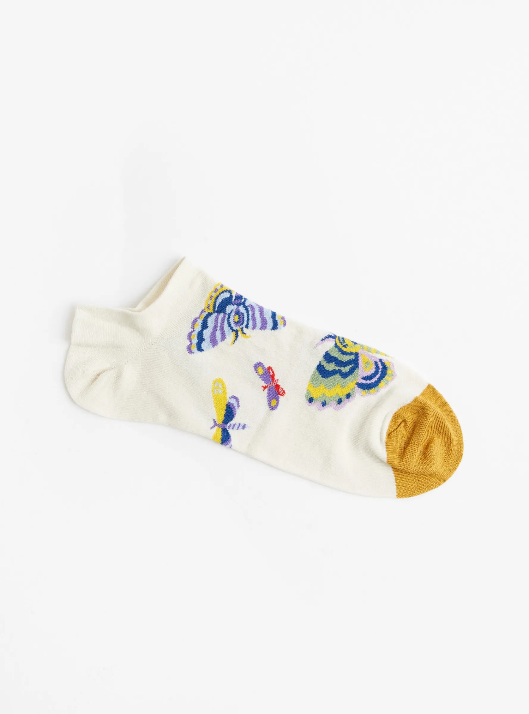 Tiger No Show Socks Natural Butterflies<Bonne Maison Fashion