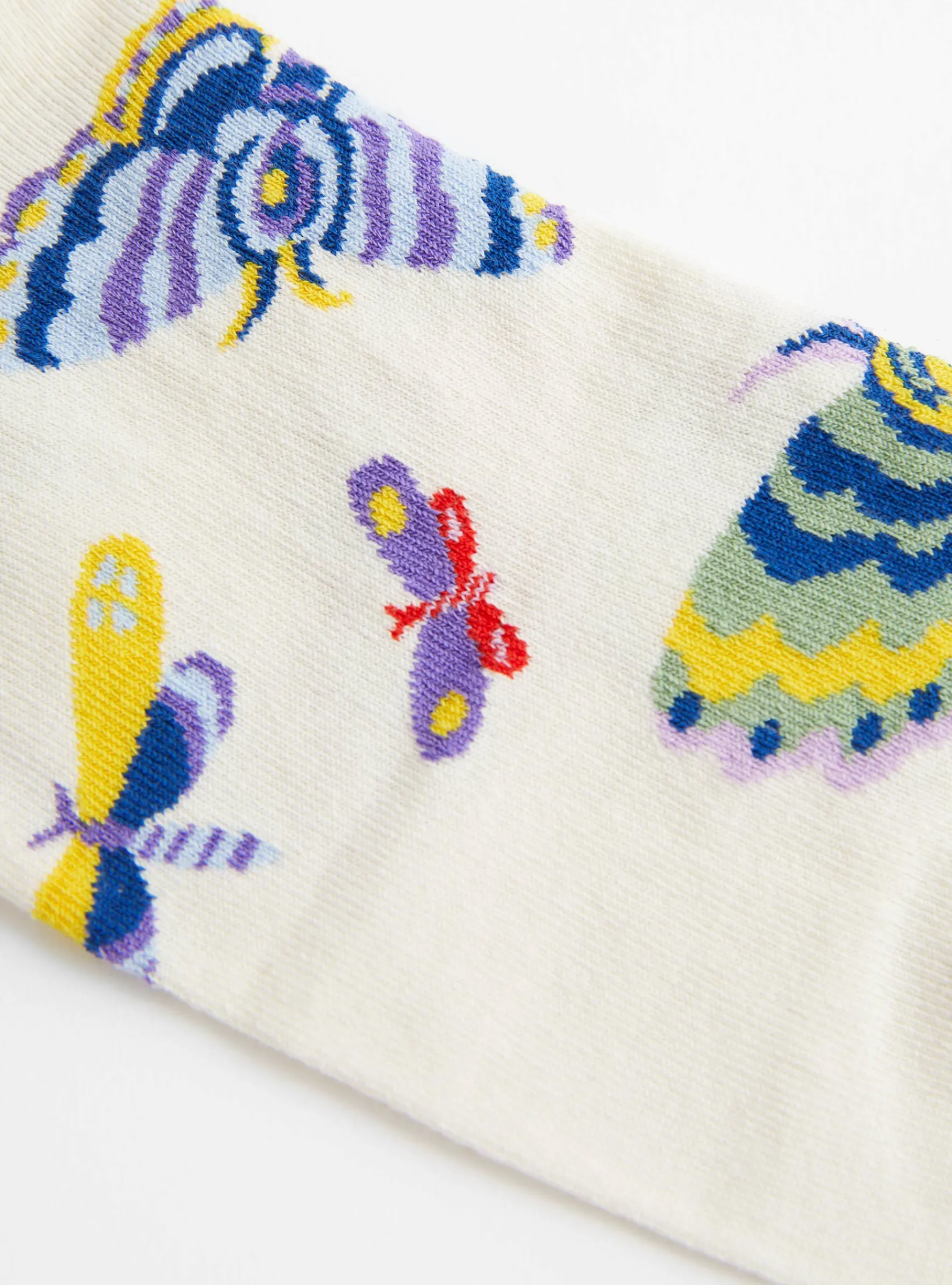 Tiger No Show Socks Natural Butterflies<Bonne Maison Fashion