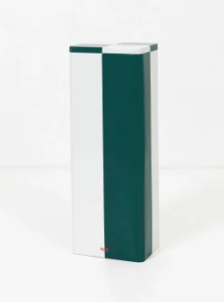 Tin Container Slim Green/White<HAY Clearance