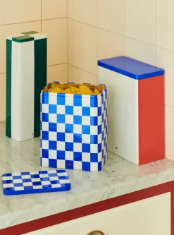 Tin Container XL White/Blue/Red<HAY Hot