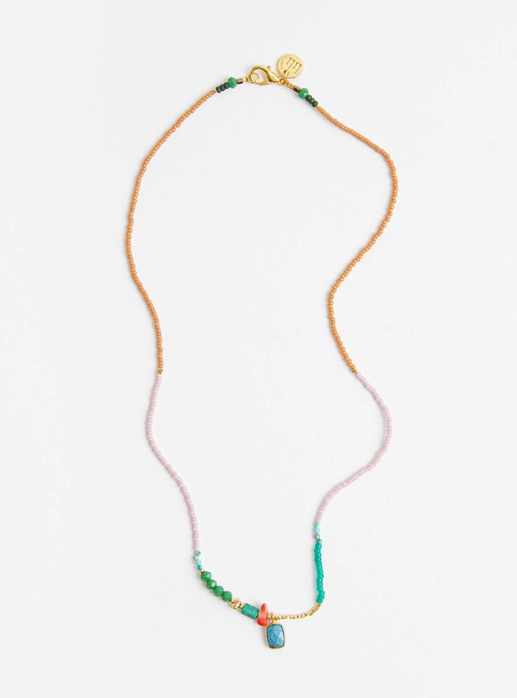 Tiny Pressed Bead Necklace Turquoise<Blythe Bruckner Discount
