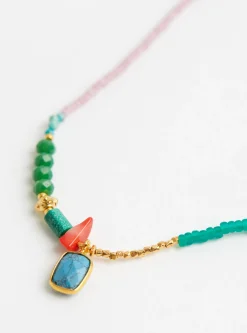 Tiny Pressed Bead Necklace Turquoise<Blythe Bruckner Discount