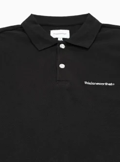 T-Logo Jersey Polo Shirt Black<thisisneverthat New