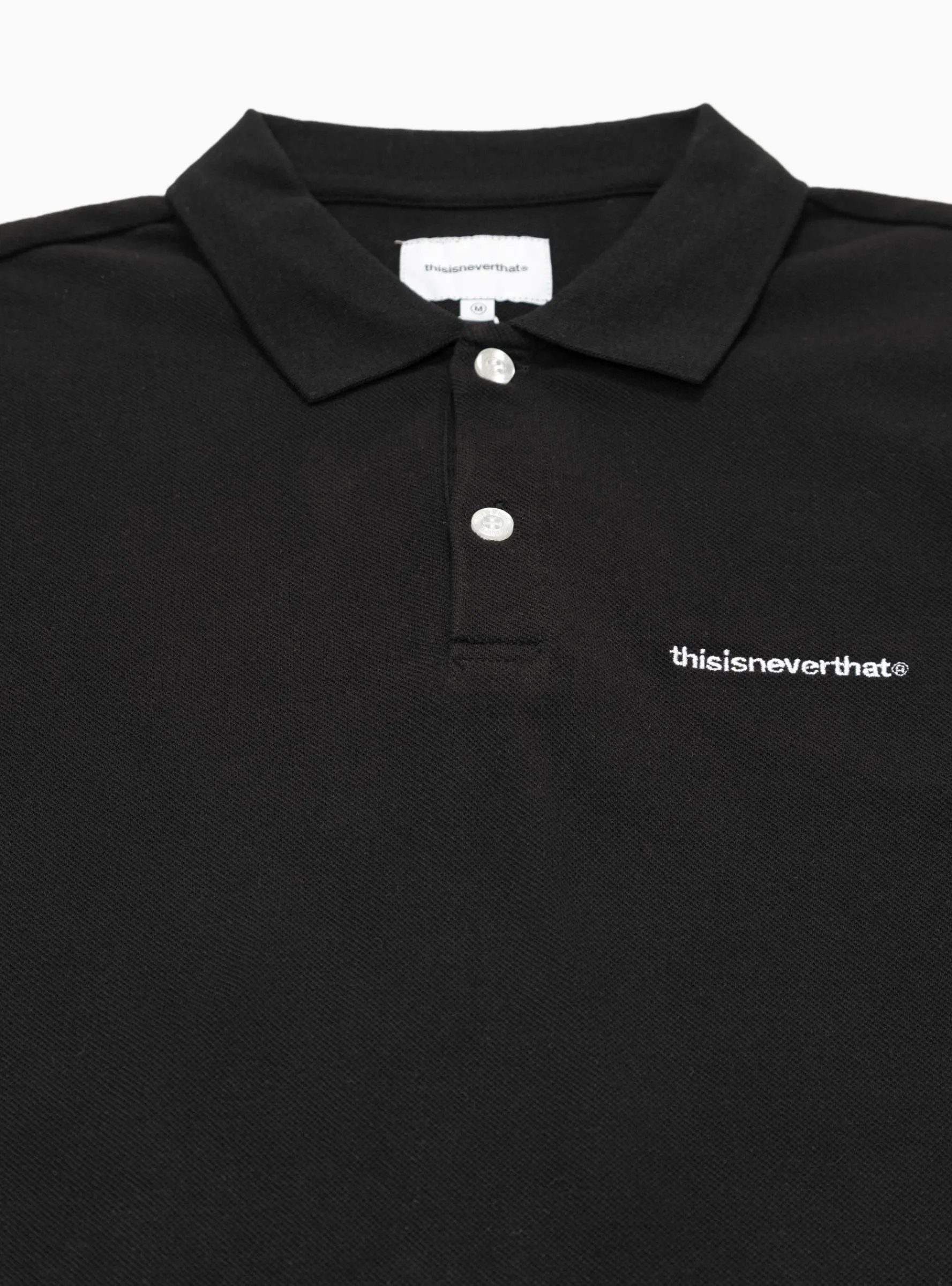 T-Logo Jersey Polo Shirt Black<thisisneverthat New