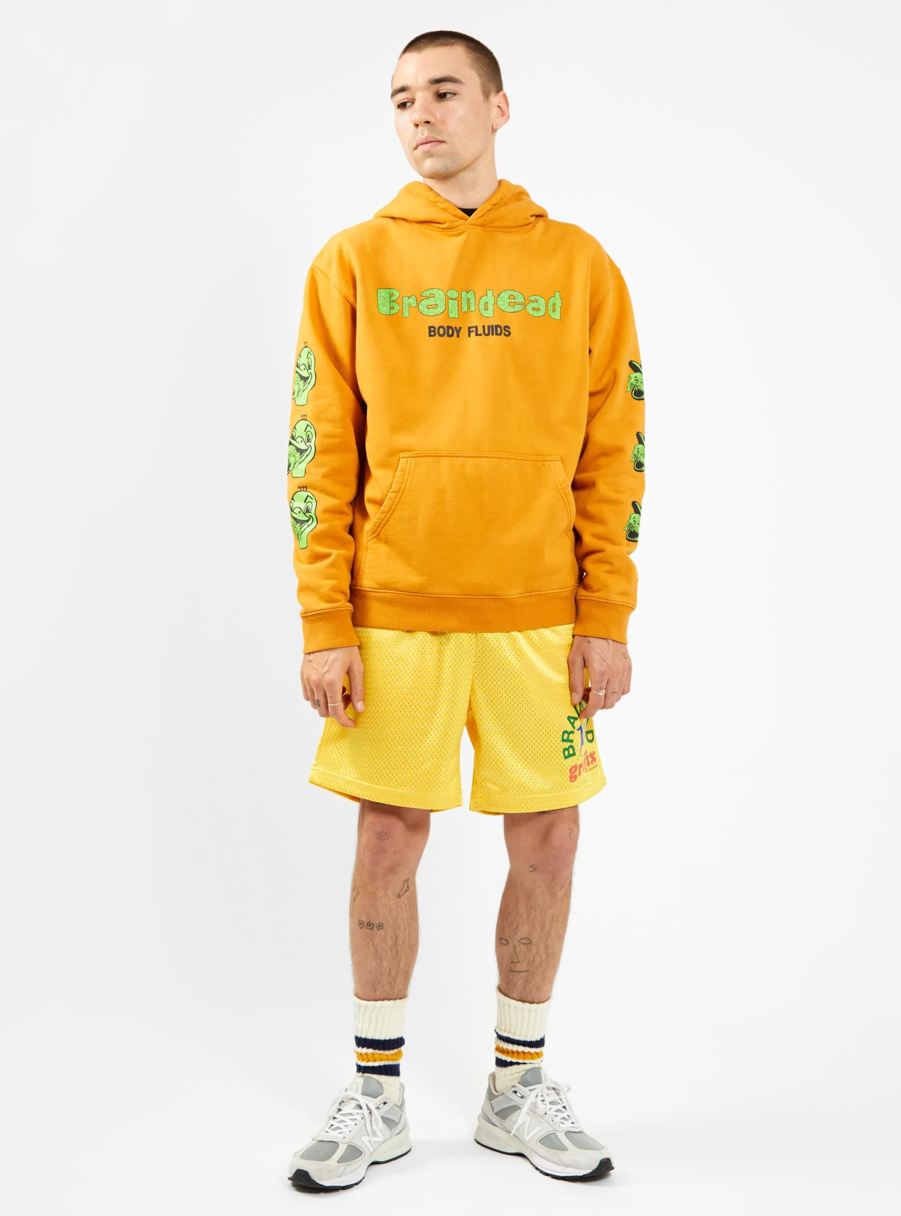 Toad Licker Hoodie Sweatshirt Orange<Brain Dead Online