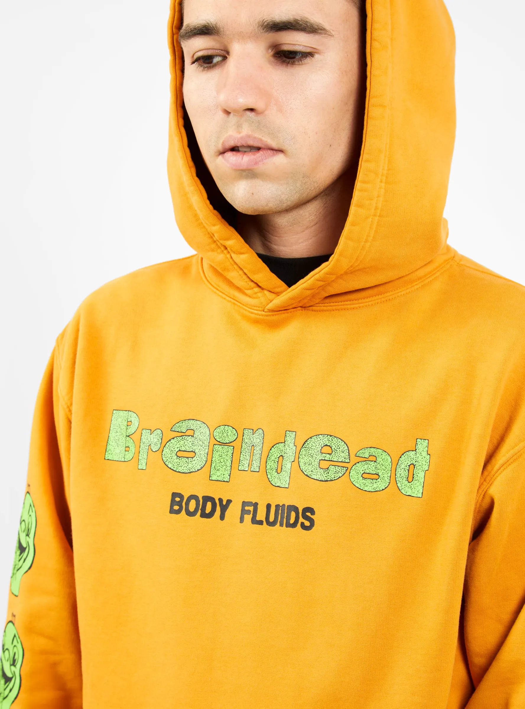Toad Licker Hoodie Sweatshirt Orange<Brain Dead Online