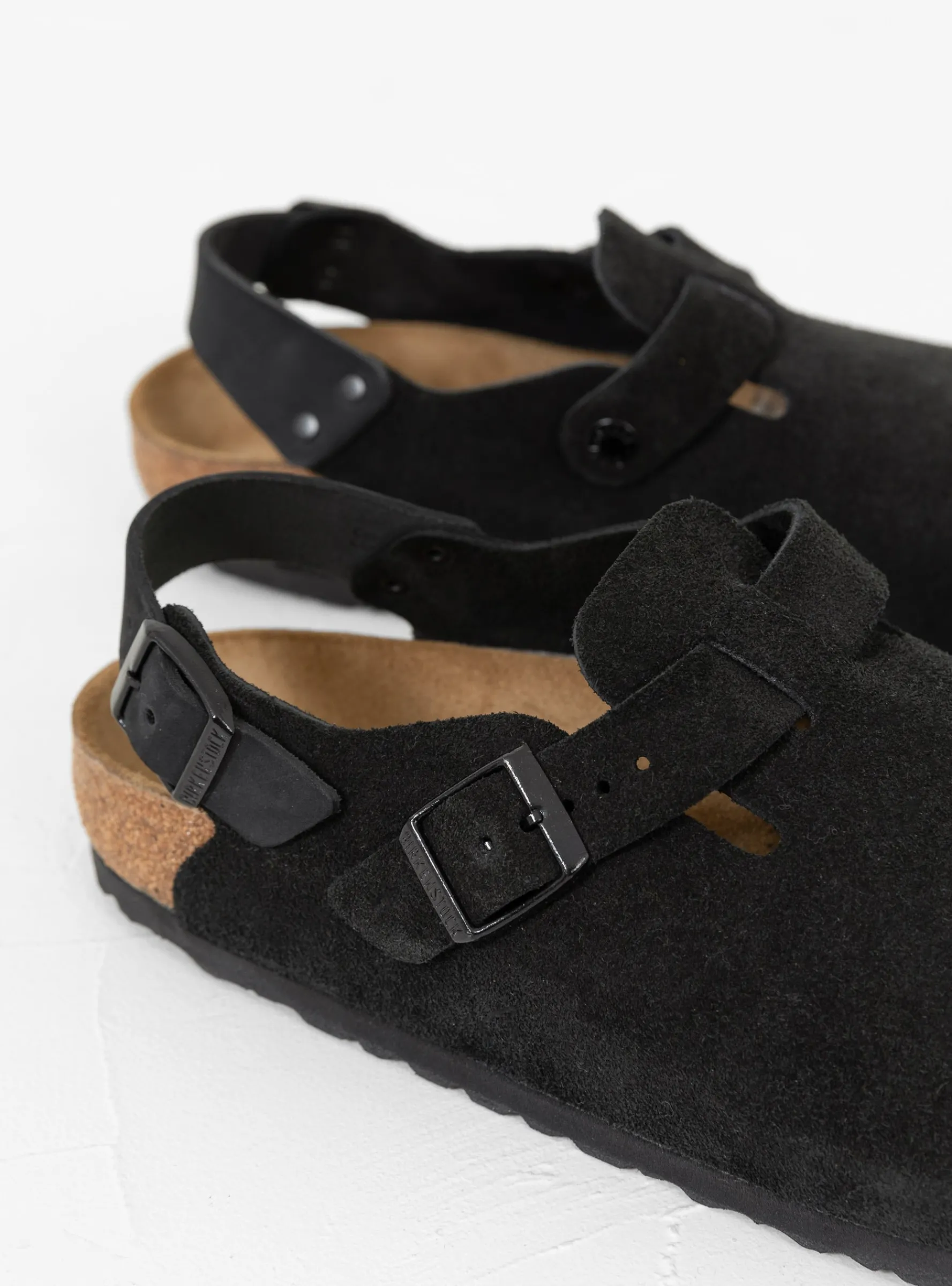 Tokio Suede Sandal Black<Birkenstock New