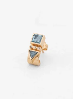 Totem Aquamarine Hoop Single Earring<Celine Daoust Online