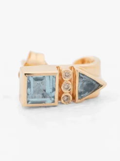 Totem Aquamarine Hoop Single Earring<Celine Daoust Online