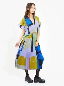 Transit Plisse Dress Multi<Henrik Vibskov Fashion