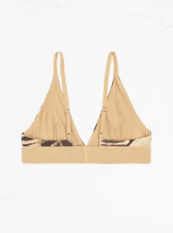 Triangle Bra Beige & Brown Tiger Print<Baserange New