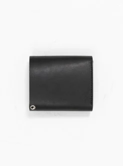 Tri-Fold Latigo Leather Wallet Black<Heritage Leather Company Outlet