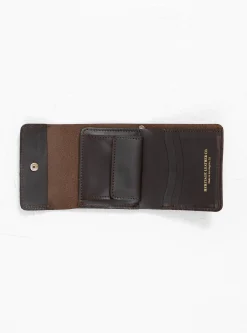 Tri-Fold Latigo Leather Wallet Brown<Heritage Leather Company Hot