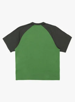 Triple T-Shirt Raglan Grey/Green<YMC Fashion