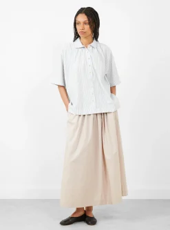 Tulip Blouse Robin's Egg Stripe<A'Court Fashion