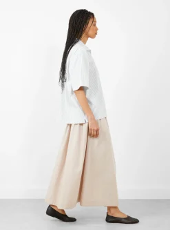 Tulip Blouse Robin's Egg Stripe<A'Court Fashion