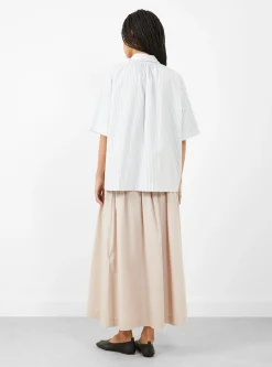 Tulip Blouse Robin's Egg Stripe<A'Court Fashion
