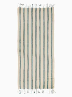 Turquoise Cotton and Linen Towel<Mizar & Alcor Discount